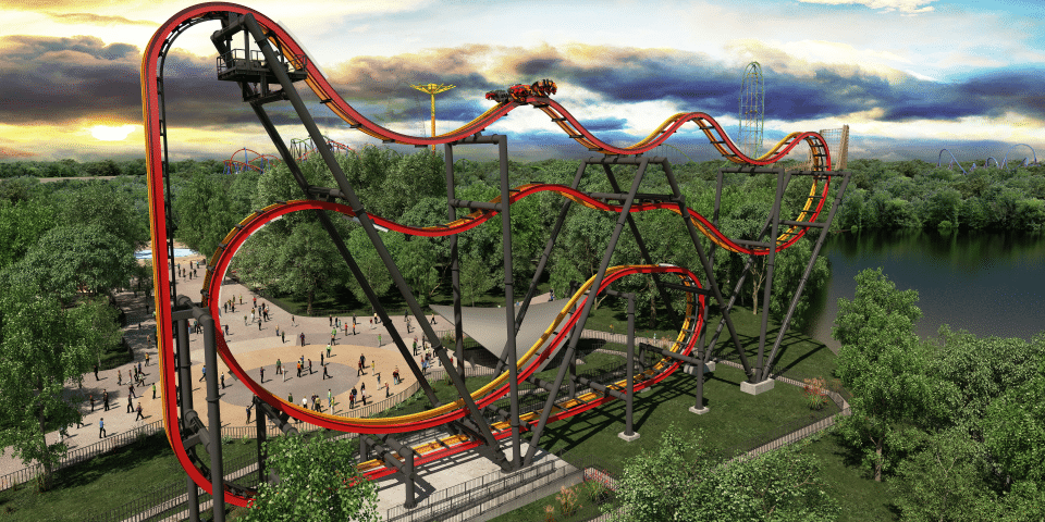 Six Flags Total Mayhem Coaster I-95 Exit Guide.